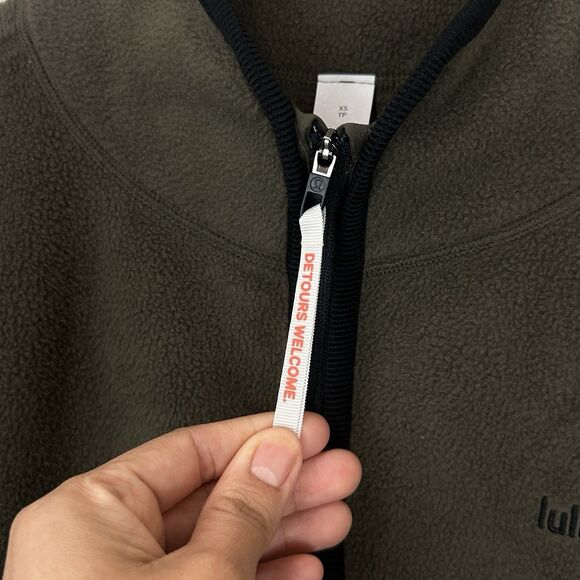 Lululemon Tumbled Fleece Half-Zip Jacket Olive Brown  Size: XS NWT - Picture 5 of 11